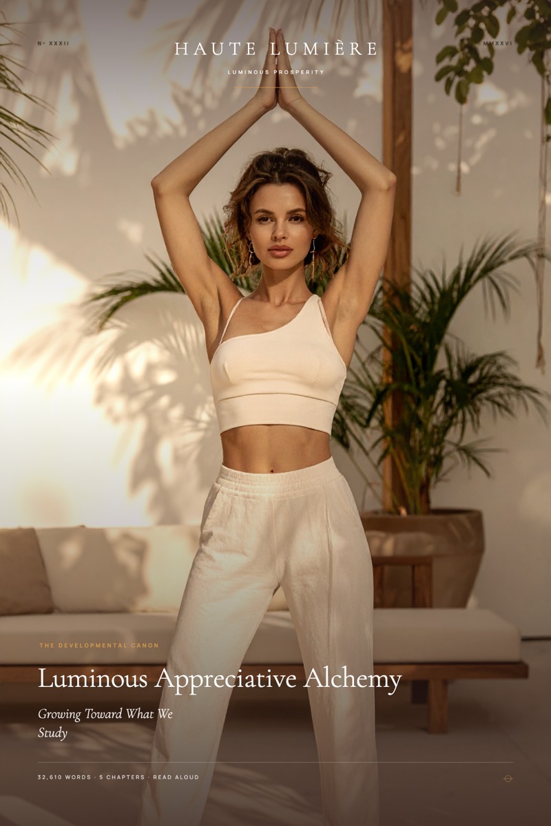 The jacket of Luminous Appreciative Alchemy™: Growing Toward What We Study