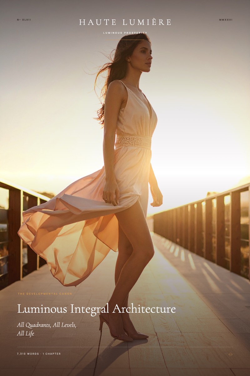 The jacket of Luminous Integral Architecture™: All Quadrants, All Levels, All Life