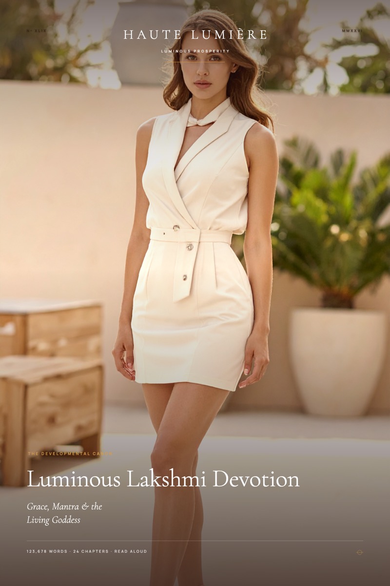The jacket of Luminous Lakshmi Devotion™: Grace, Mantra & the Living Goddess