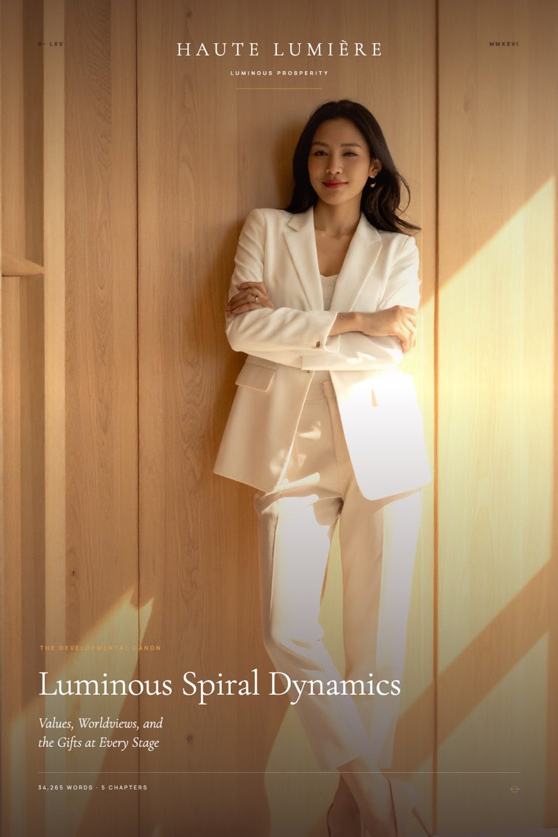 The jacket of Luminous Spiral Dynamics™: Values, Worldviews, and the Gifts at Every Stage