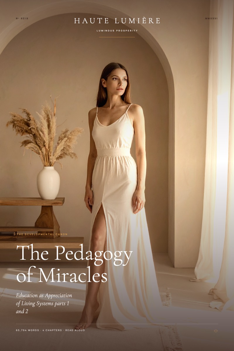 The jacket of The Pedagogy of Miracles: Education as Appreciation of Living Systems parts 1 and 2